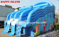 중국 파란 아이들 RQL-00204를 입히는 옥스포드 피복과 PVC를 가진 팽창식 물 미끄럼 대리점 