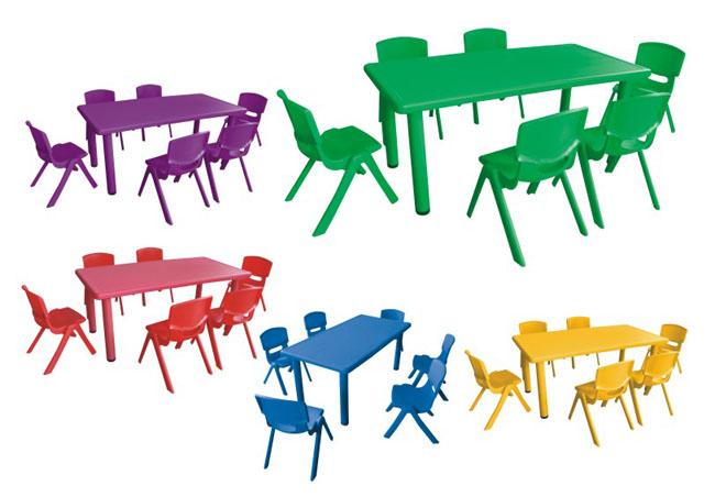 유아원 아이들을 위한 유치원 PP 플라스틱 직사각형 테이블
